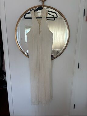 KITX Cream Textured Sleeveless Dress